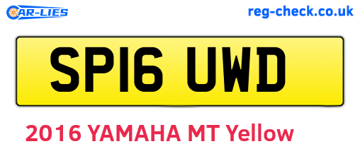 SP16UWD are the vehicle registration plates.