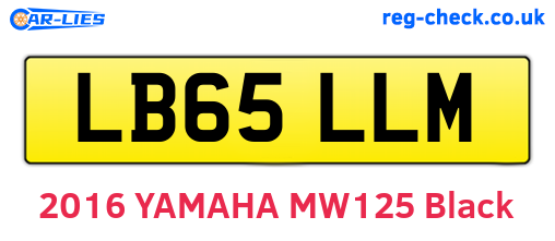 LB65LLM are the vehicle registration plates.