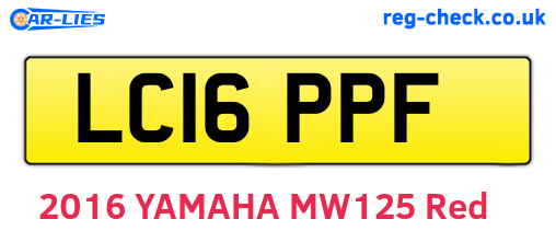 LC16PPF are the vehicle registration plates.