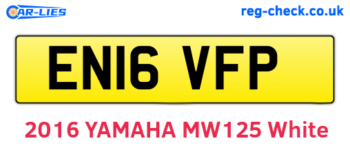 EN16VFP are the vehicle registration plates.