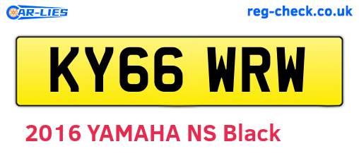 KY66WRW are the vehicle registration plates.