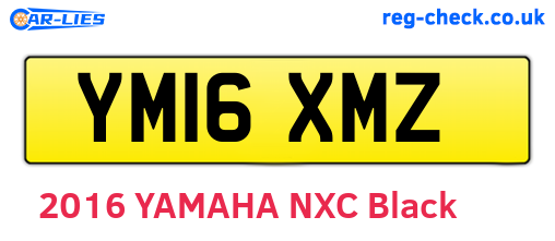 YM16XMZ are the vehicle registration plates.