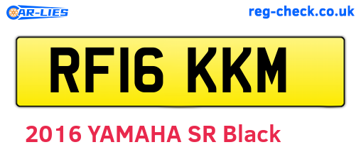 RF16KKM are the vehicle registration plates.