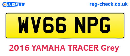 WV66NPG are the vehicle registration plates.