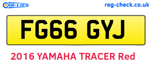 FG66GYJ are the vehicle registration plates.