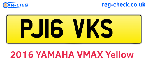 PJ16VKS are the vehicle registration plates.