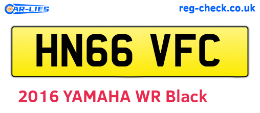 HN66VFC are the vehicle registration plates.