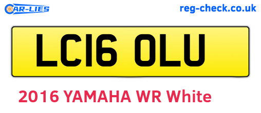 LC16OLU are the vehicle registration plates.