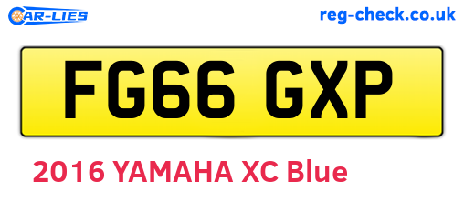 FG66GXP are the vehicle registration plates.