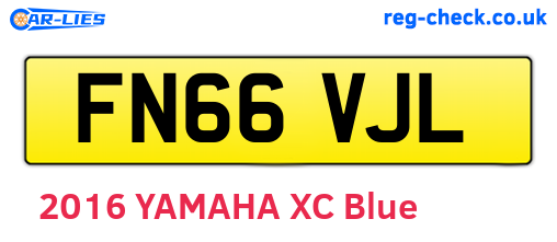 FN66VJL are the vehicle registration plates.