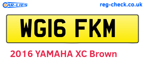 WG16FKM are the vehicle registration plates.
