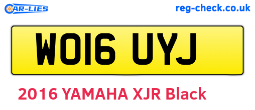WO16UYJ are the vehicle registration plates.