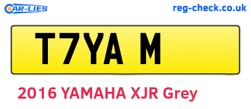 T7YAM are the vehicle registration plates.