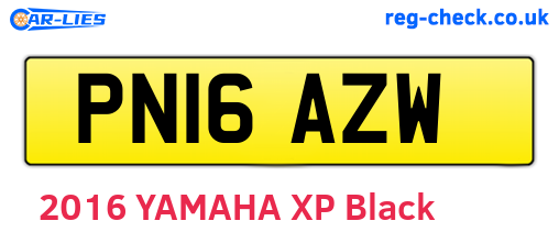 PN16AZW are the vehicle registration plates.