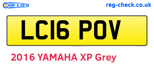 LC16POV are the vehicle registration plates.