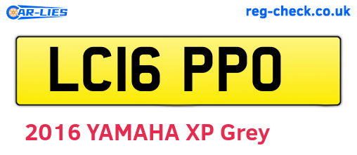 LC16PPO are the vehicle registration plates.