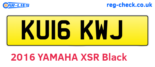 KU16KWJ are the vehicle registration plates.