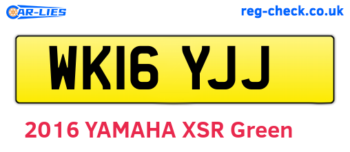 WK16YJJ are the vehicle registration plates.
