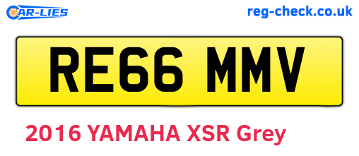 RE66MMV are the vehicle registration plates.