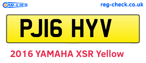 PJ16HYV are the vehicle registration plates.