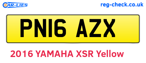 PN16AZX are the vehicle registration plates.