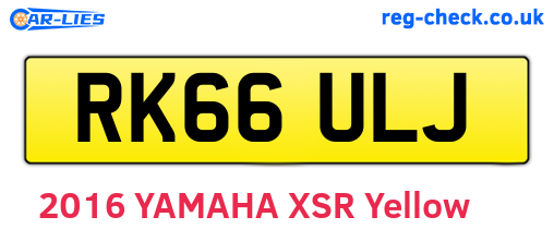 RK66ULJ are the vehicle registration plates.