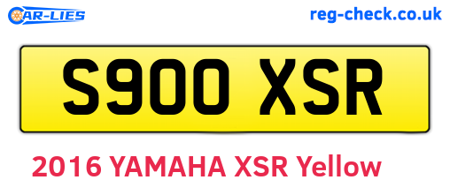 S900XSR are the vehicle registration plates.