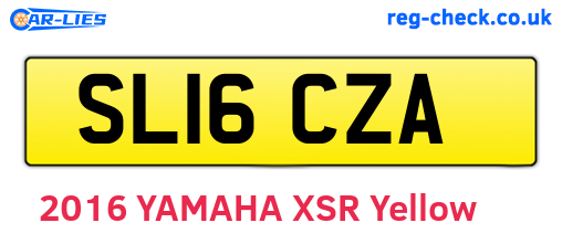SL16CZA are the vehicle registration plates.