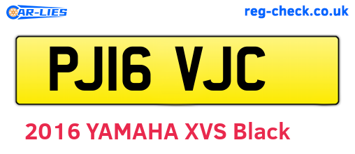 PJ16VJC are the vehicle registration plates.