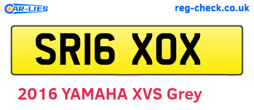 SR16XOX are the vehicle registration plates.