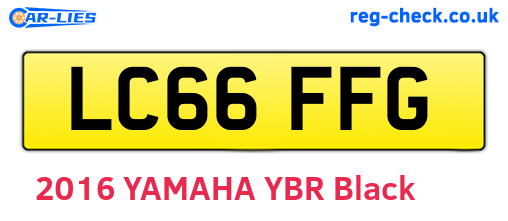 LC66FFG are the vehicle registration plates.