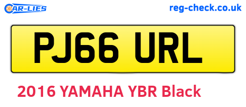 PJ66URL are the vehicle registration plates.