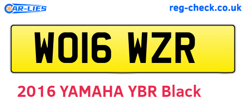 WO16WZR are the vehicle registration plates.
