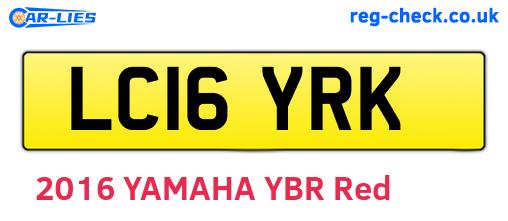 LC16YRK are the vehicle registration plates.
