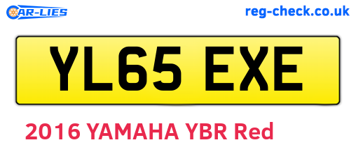 YL65EXE are the vehicle registration plates.