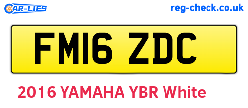 FM16ZDC are the vehicle registration plates.