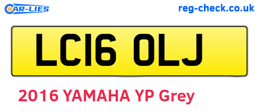 LC16OLJ are the vehicle registration plates.