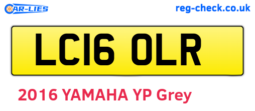 LC16OLR are the vehicle registration plates.