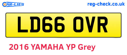 LD66OVR are the vehicle registration plates.