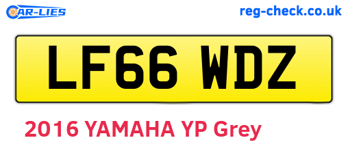 LF66WDZ are the vehicle registration plates.
