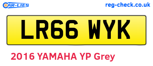 LR66WYK are the vehicle registration plates.