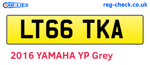 LT66TKA are the vehicle registration plates.