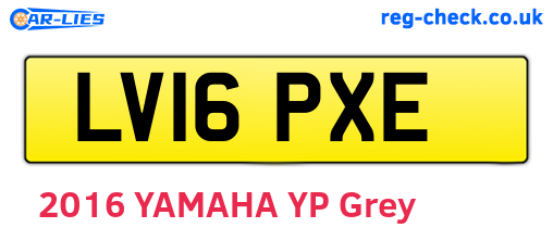 LV16PXE are the vehicle registration plates.