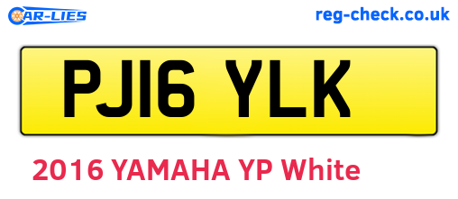 PJ16YLK are the vehicle registration plates.