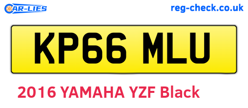 KP66MLU are the vehicle registration plates.