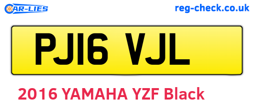 PJ16VJL are the vehicle registration plates.