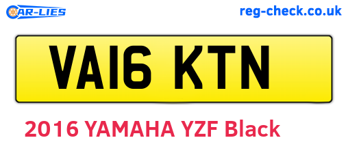 VA16KTN are the vehicle registration plates.