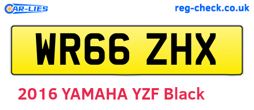WR66ZHX are the vehicle registration plates.