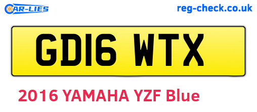 GD16WTX are the vehicle registration plates.