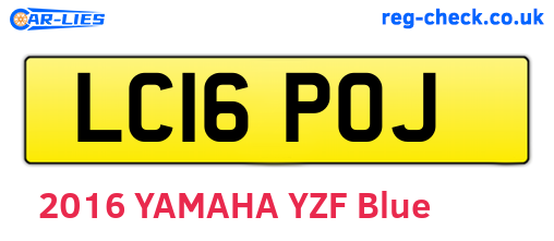 LC16POJ are the vehicle registration plates.